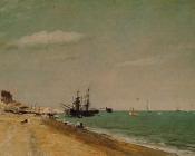 约翰 康斯特布尔 : Brighton Beach with Colliers